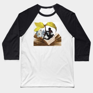 Woman in Book Baseball T-Shirt